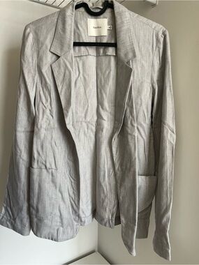 Talula Light Gray Open-Front Blazer